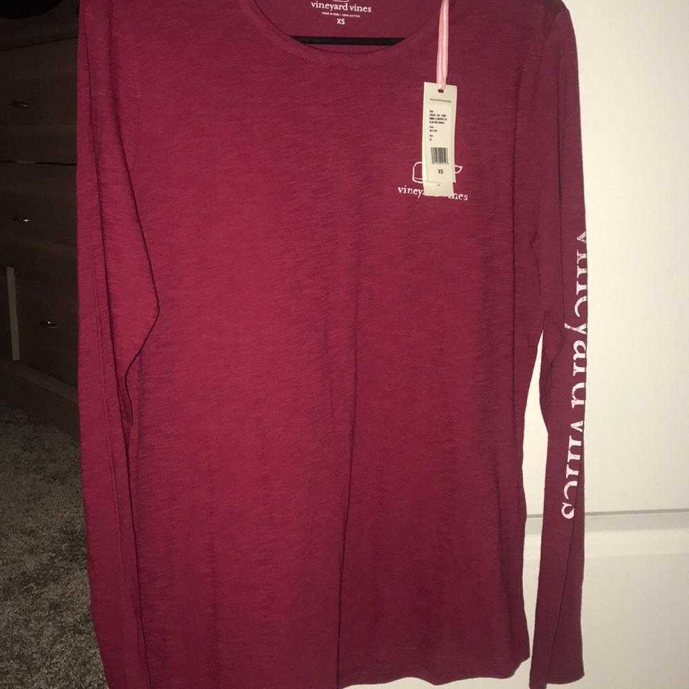 Maroon Vineyard Vines Long Sleeve